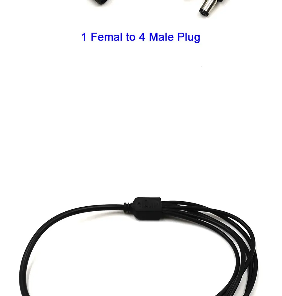 dc connector plug 1 femal to 2 3 4 5 8 male plug  Jack Splitter Adapter cable (4)