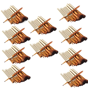 

10Sets/ 12PCS Makeup Brushes Professional Make Up Brush Set pincel maquiagem For Beauty Blush Contour Foundation Cosmetics