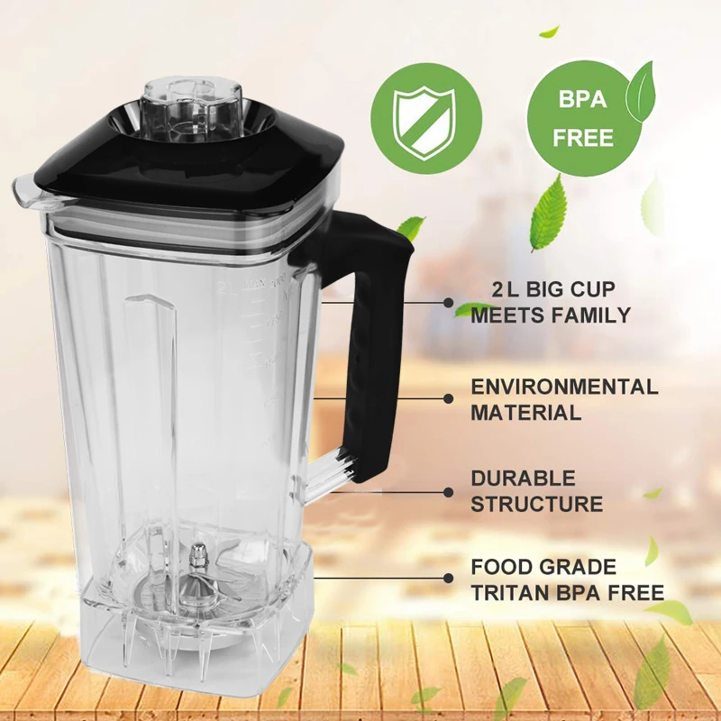 BPA бесплатно Коммерческий сорт таймер блендер миксер сверхмощная Автоматическая соковыжималка для фруктов кухонный комбайн дробилка льда смузи 2200 Вт