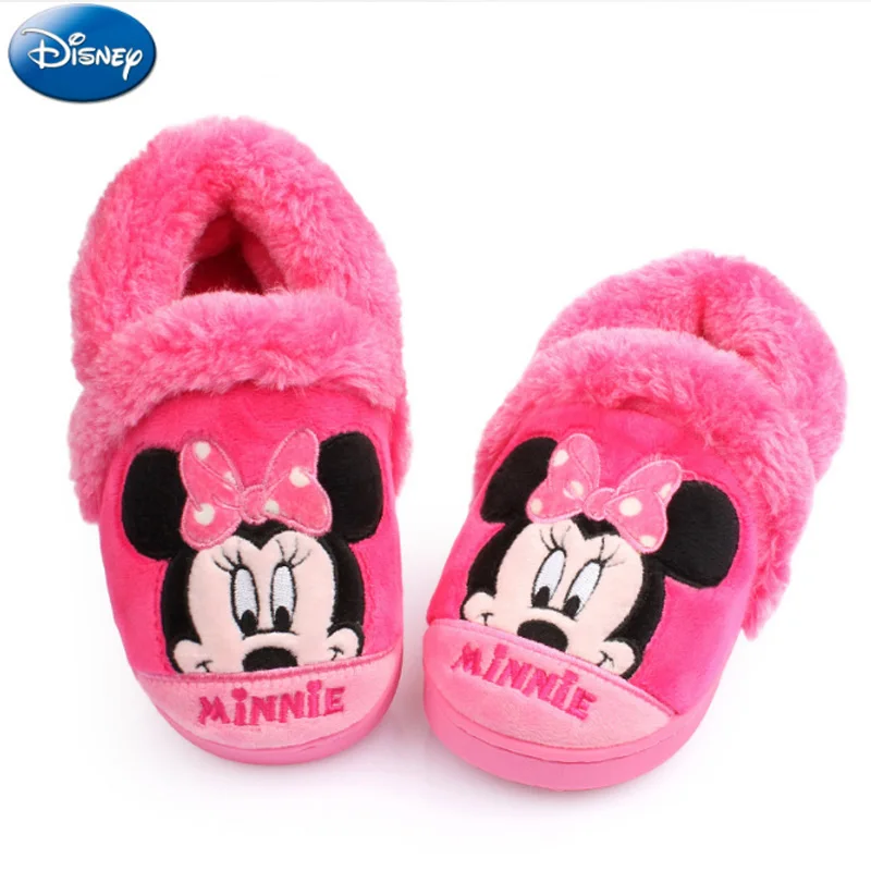 Disney/Детские домашние тапочки для девочек с Минни Маус И Микки обувь мальчиков