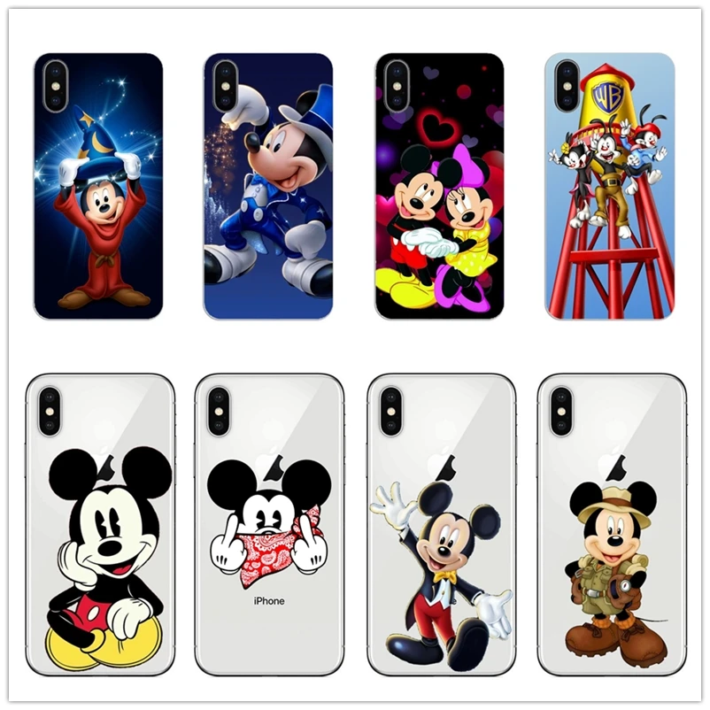 Cute Nice Mickey Minnie cartoon silicone TPU phone Case cover for iPhone 5 5s SE 6