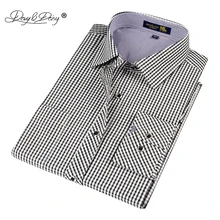 DAVYDAISY, Новое поступление, мужская рубашка с длинными рукавами, простая Клетчатая Мужская брендовая одежда, повседневная мужская рубашка, 20 цветов, sds132