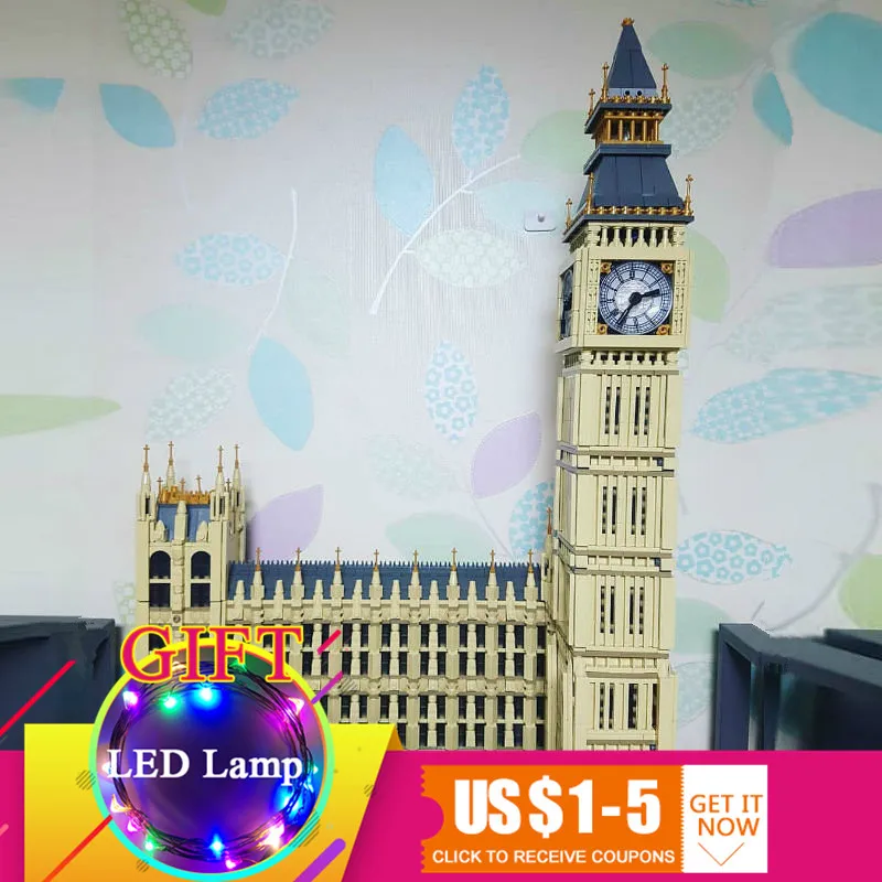 

17005 4163Pcs Big Ben Elizabeth Tower Set City Series Compatible with 10253 Model Building Blocks Toys