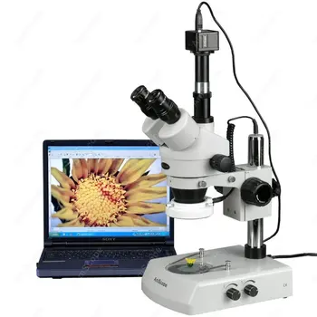 

LED Trinocular Stereo Microscope--AmScope Supplies 3.5X-90X LED Trinocular Zoom Stereo Microscope + 3MP Digital Camera