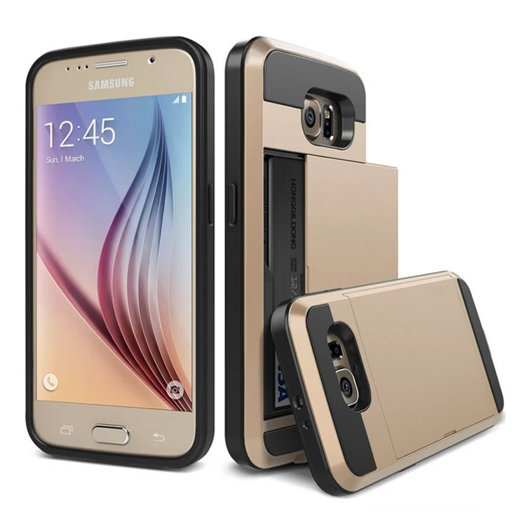 Slide Card Storage Coque Armor Case for Samsung Galaxy S8