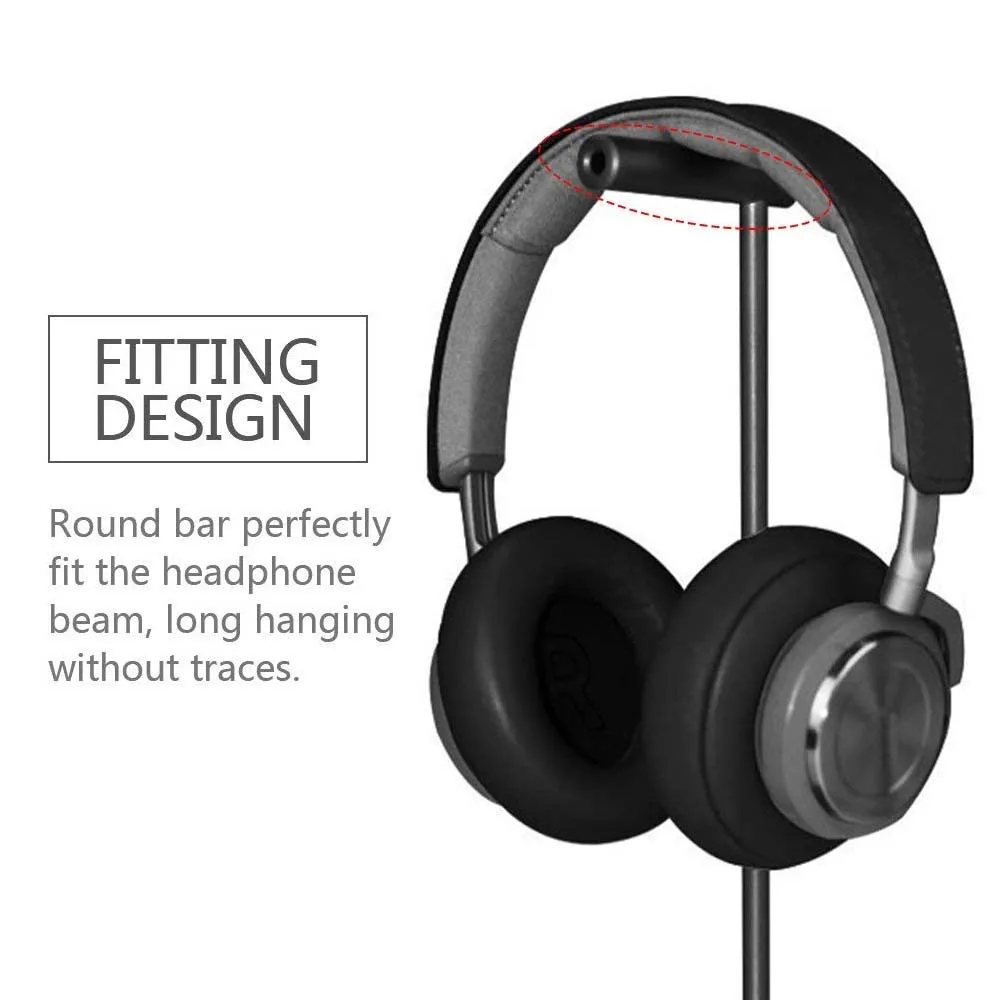 JINSERTA Headphone Holder Aluminum Fashion Design Headphones Stand Headset Desktop Stand Hanger with Solid Base
