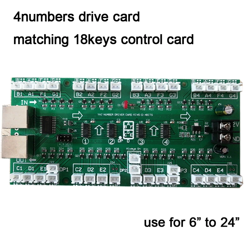 

2019 new arrived 4numbers drive card Use For 6inch To 24inch Control Board Led Digital Numbres Module 12v