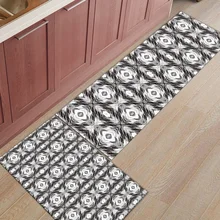 Геометрические узоры серо-белые двери в этническом стиле для входной двери аксессуары для ванной комнаты Набор сапог скребок для обуви воды