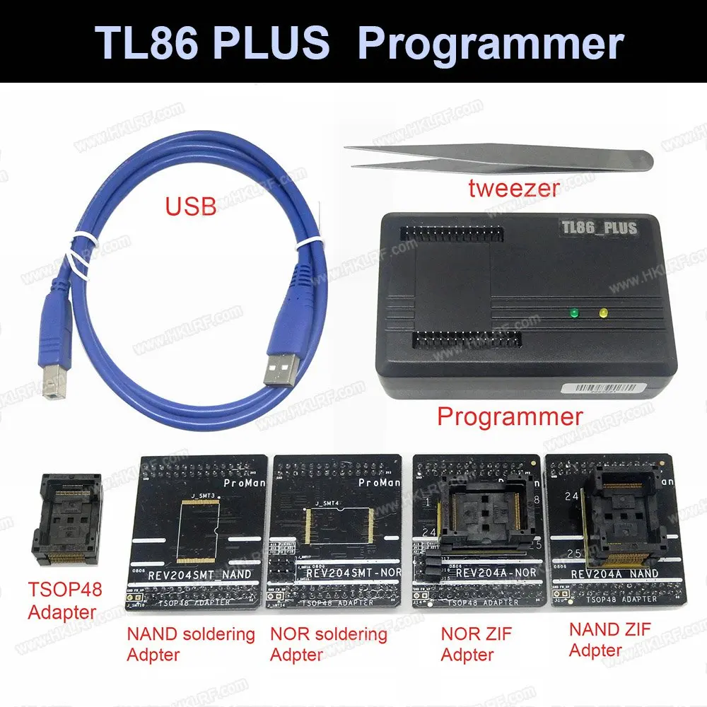 TL86_Plus Программирование NAND FLASH чип восстановления данных копия инструмент для ремонта с 24/25/35/93/V3 адаптер TSOP 48 TSOP56 адаптер - Цвет: TL86 Plus