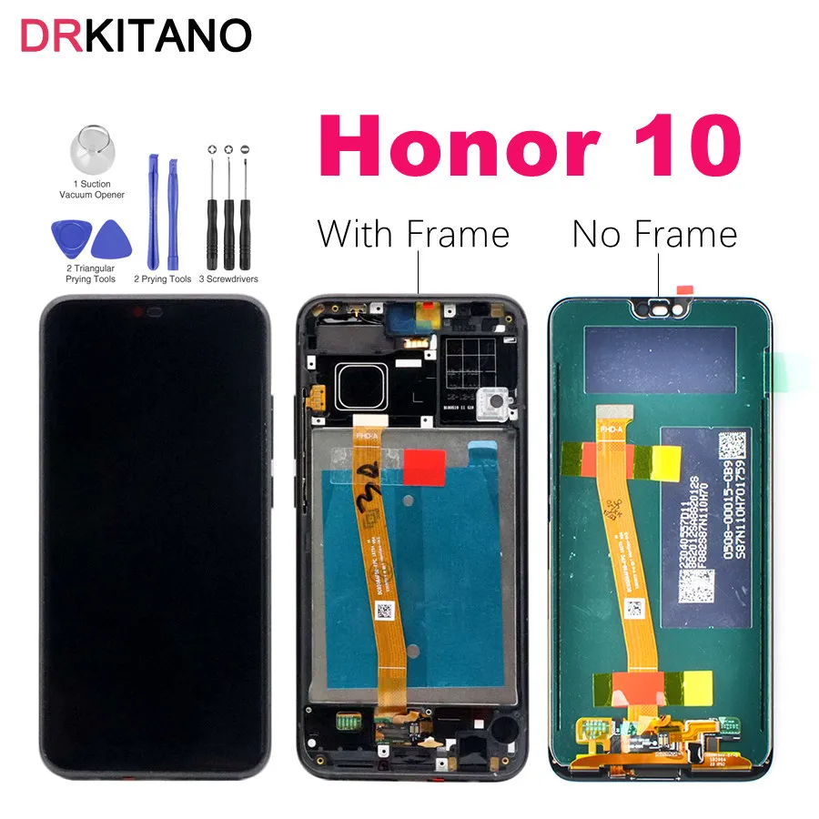 

Original Screen Huawei Honor 10 LCD Display Touch Screen With Frame COL-L29 For Huawei Honor 10 LCD Screen With FingerPrint