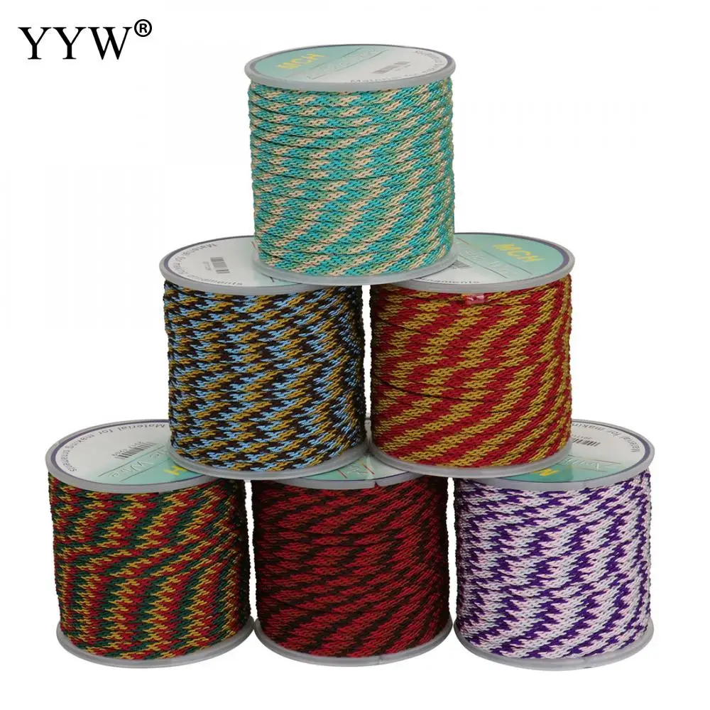 3mm 10m/Pc Macrame Rope Satin Rattail Nylon Cords/String Kumihimo Chinese Knot Cord Diy Bracelet