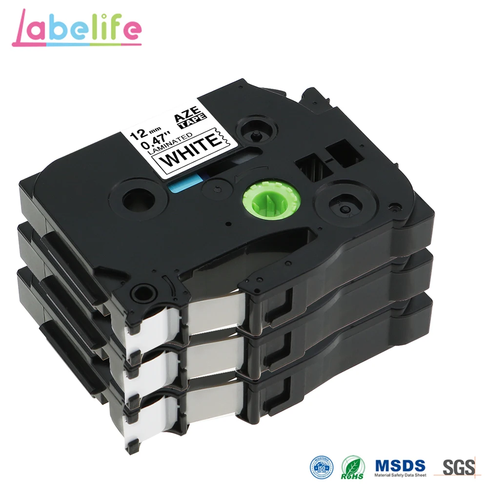 Labelife 3 упаковки 12 мм цвет черный на белом совместим с Brother TZe-231 Tape TZe231 | Компьютеры и