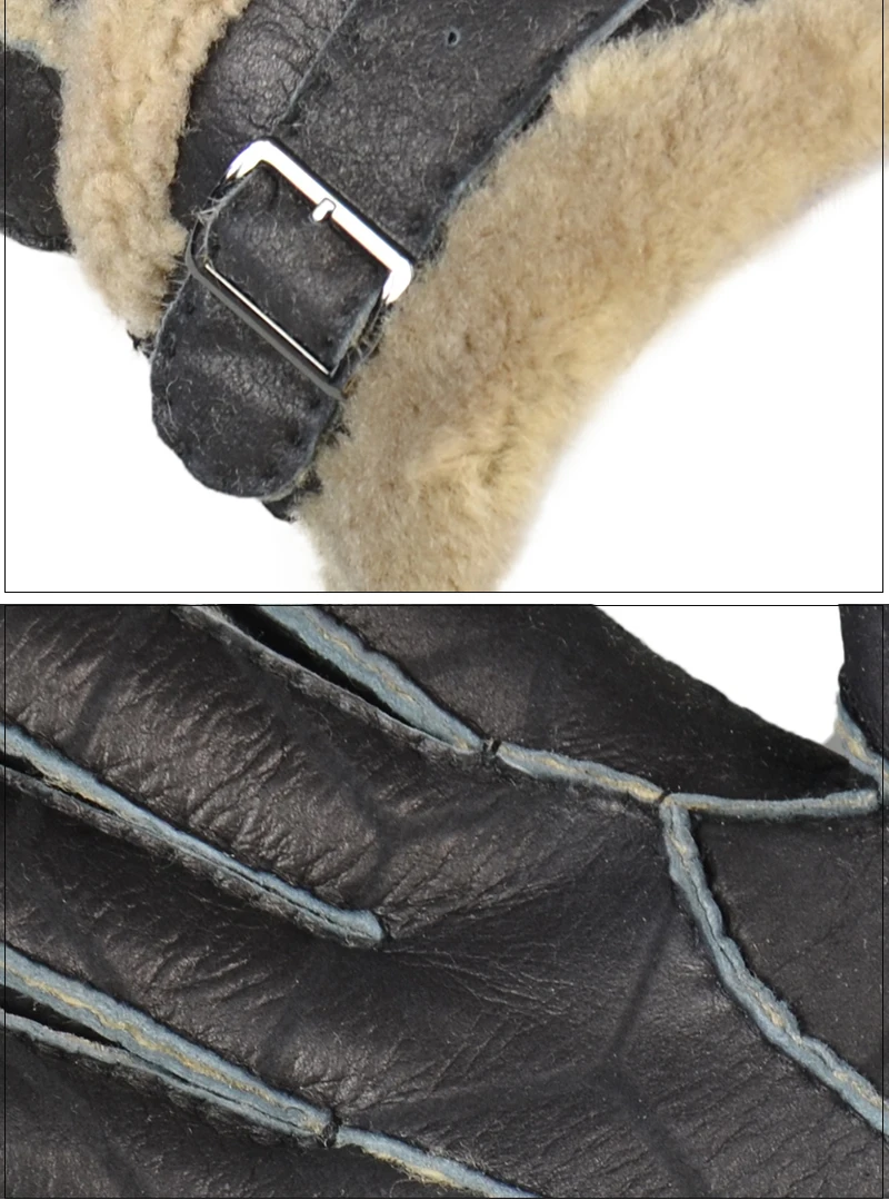 Pudi GL7020 Мужская натуральная кожа перчатки новый стиль российские зимние теплые целый кусок натуральной кожи Перчатки с мехом внутри