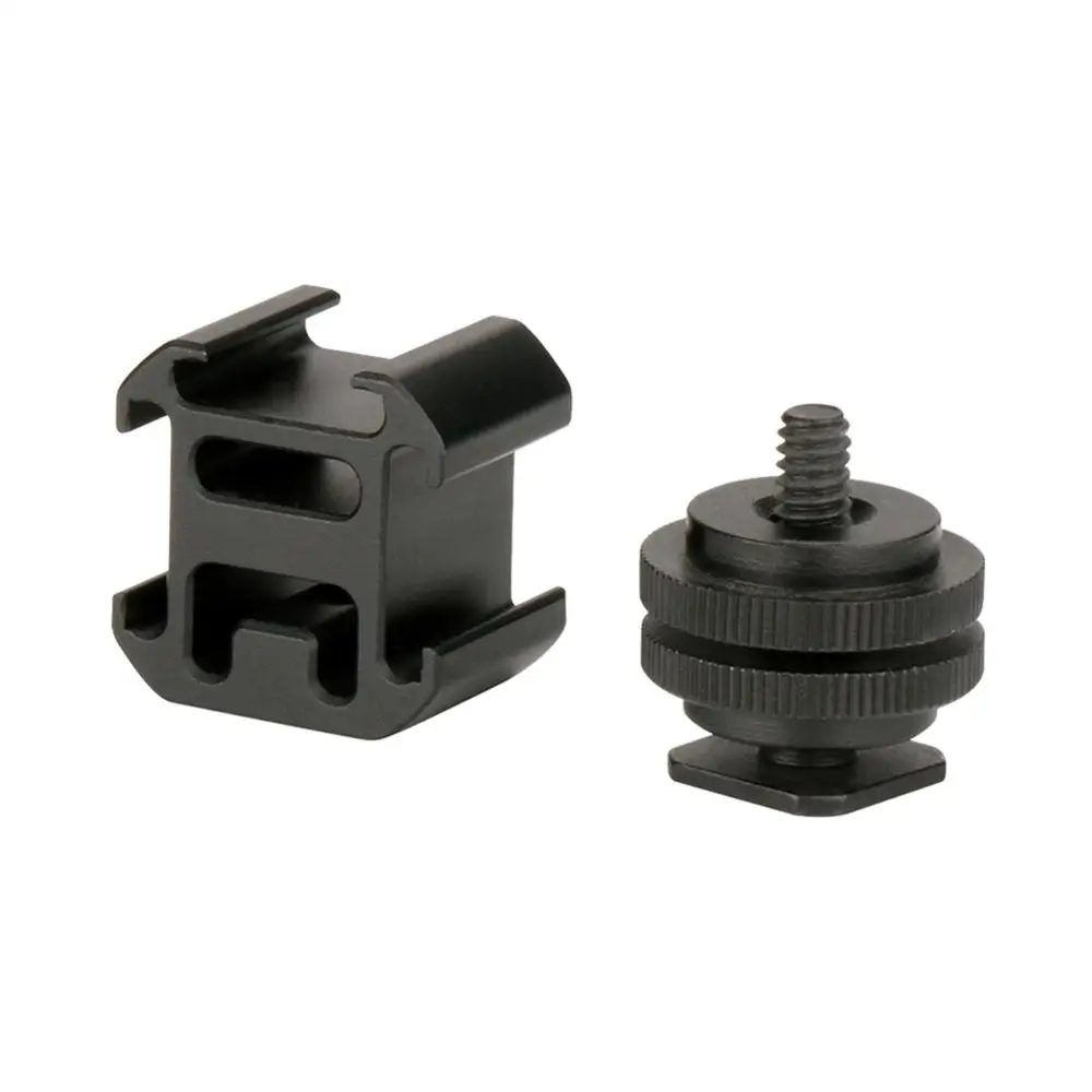

Camera portable durable alloy three-headed hot shoe base Fill light microphone monitor multi-function one drag three base