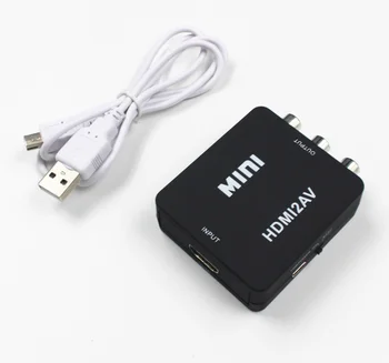 

by dhl or ems 100pcs HDMI to AV/CVBS L/R Adapter 1080P HDMI2AV Support NTSC and PAL Output AV TO HDMI TO AV