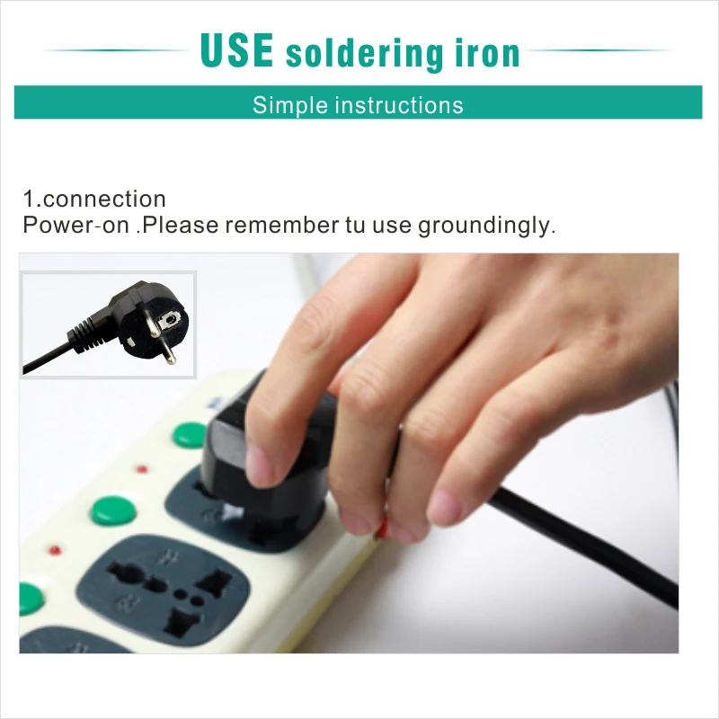 Electric Soldering iron 60W CXG LCD Adjustable Temperature EU plug Welding Solder Station Heat Pencil 2pcs Tips (15)