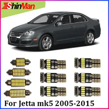 Shinman 13x conduziu a iluminação interior do carro do diodo emissor de luz do carro da luz do carro para volkswagen jetta mk5 mkv conduziu o jogo de luz interior 2005-2010 carro conduzido