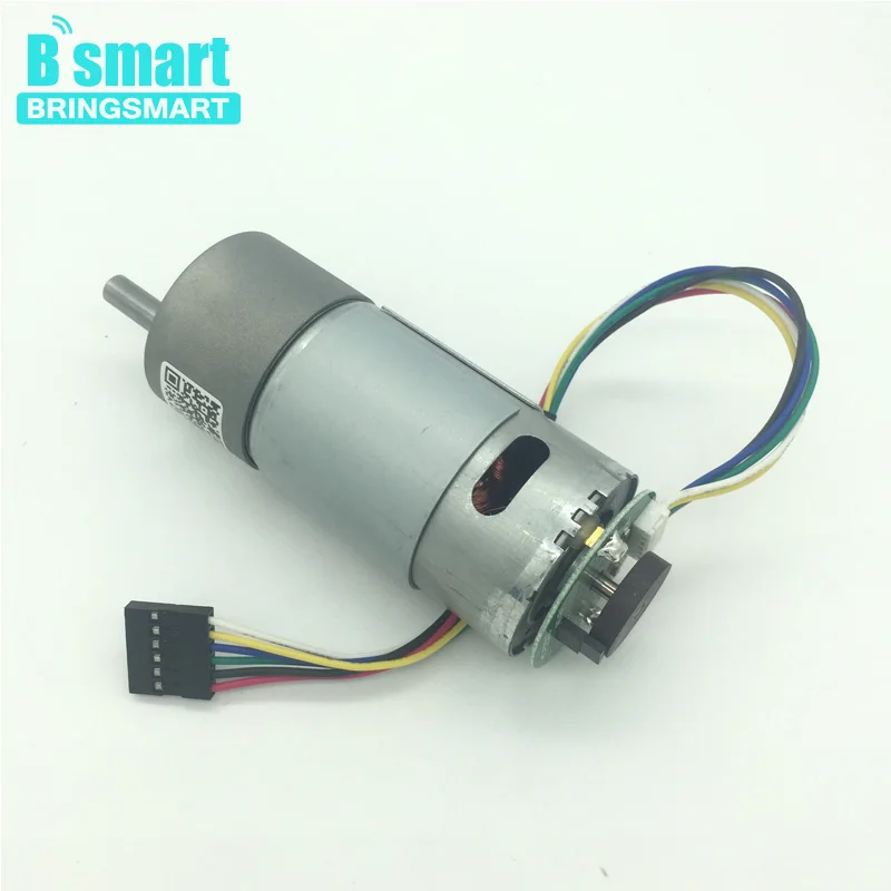 

Bringsmart JGB37-555B 6v~24v High torque DC gear motor with high precision encoder Speed encoder motor General 5~640RPM