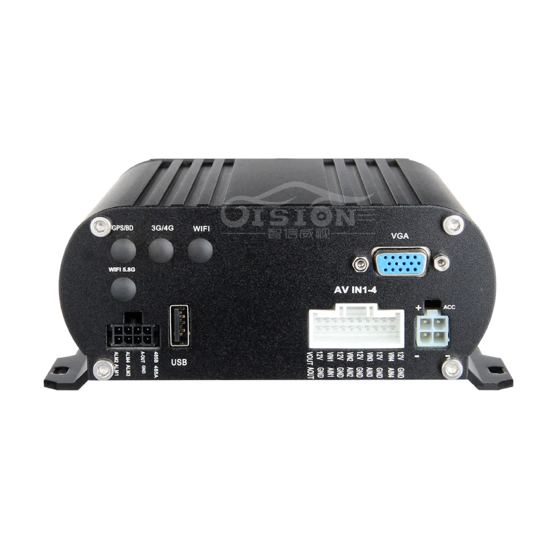 Car Mobile DVR 4CH Video/Audio Input with IR Remote Controller Encrption HDD AHD 1080P Digital Video Recorder For Bus/Taxi