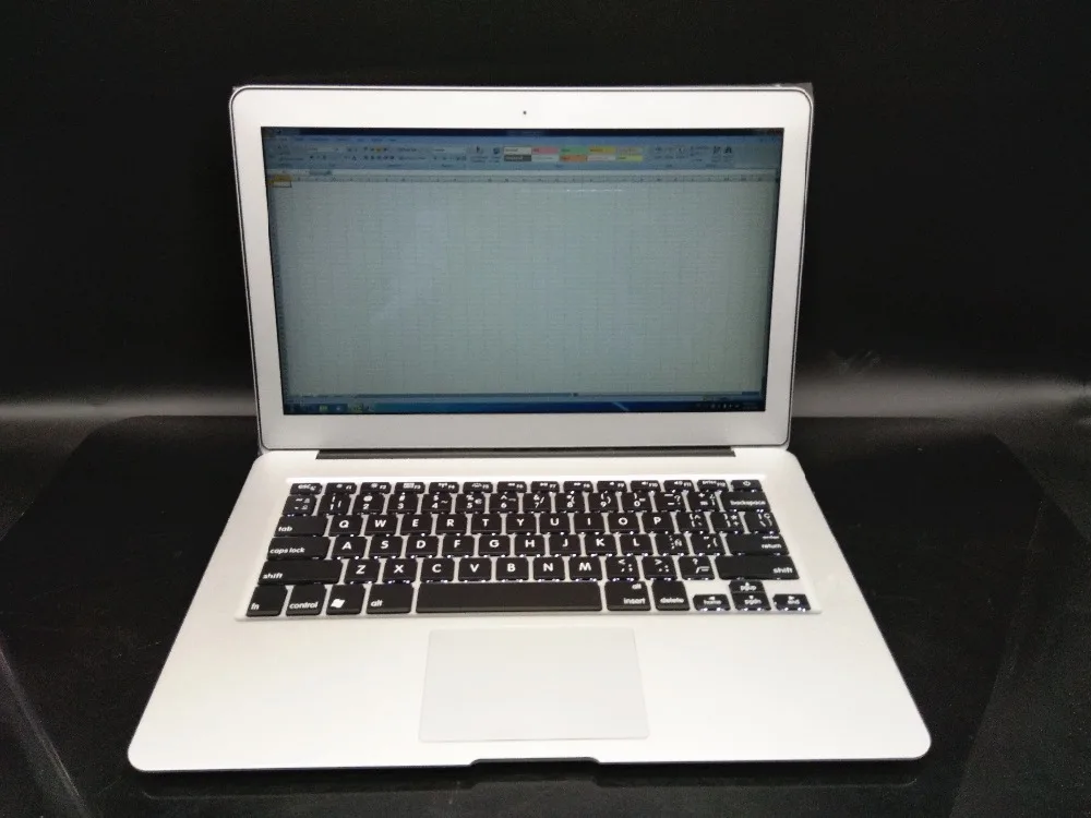 Free Shipping Flashlight keyboard 13.3 Inch Laptop Aluminum Metal Case computer Dual core 1.4Ghz 2GB/64GB SSD 7000mAh USB3.0