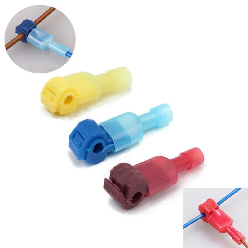 100pcs Piggy Back Insulated Piggyback Spade Crimp Terminal Connectors