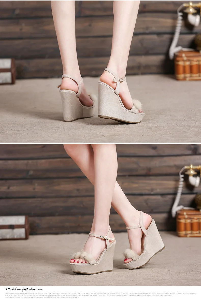 15_2019 Summer Fashion Womens Wedge Sandals Female Retro High Heeled Platform Rhinestone Shoes Online