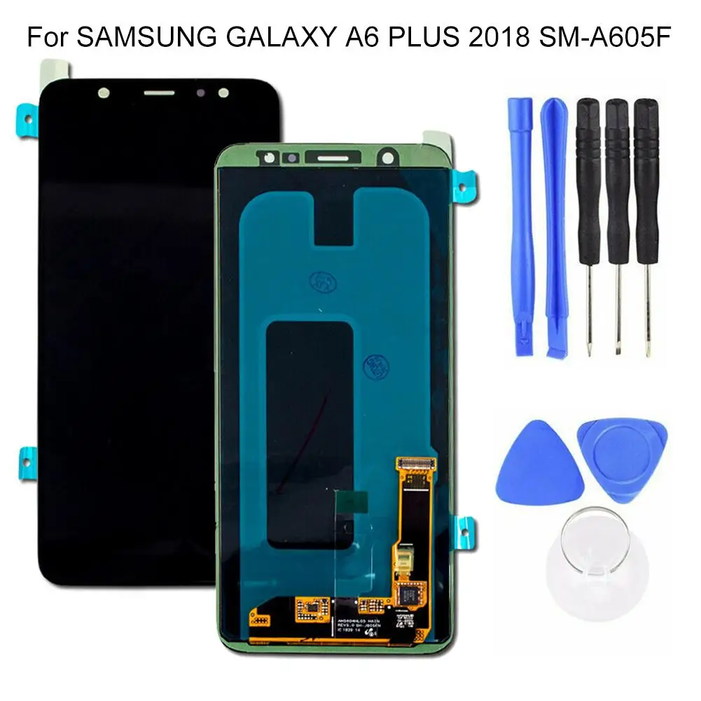 

LCD Screen Display Touch Digitizer for Samsung Galaxy A6 Plus 2018 SM-A605F Touch Screen Digitizer Assembly Replacement