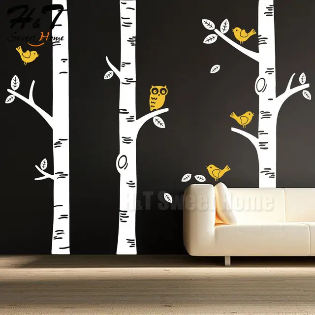 D453 Birch Tree Birds Owl Forest Vinyl Wall Decal Sticker Kids D453 Birch Tree Birds Owl Forest Vinyl Wall Decal Sticker Kids Baby Nursery Decor