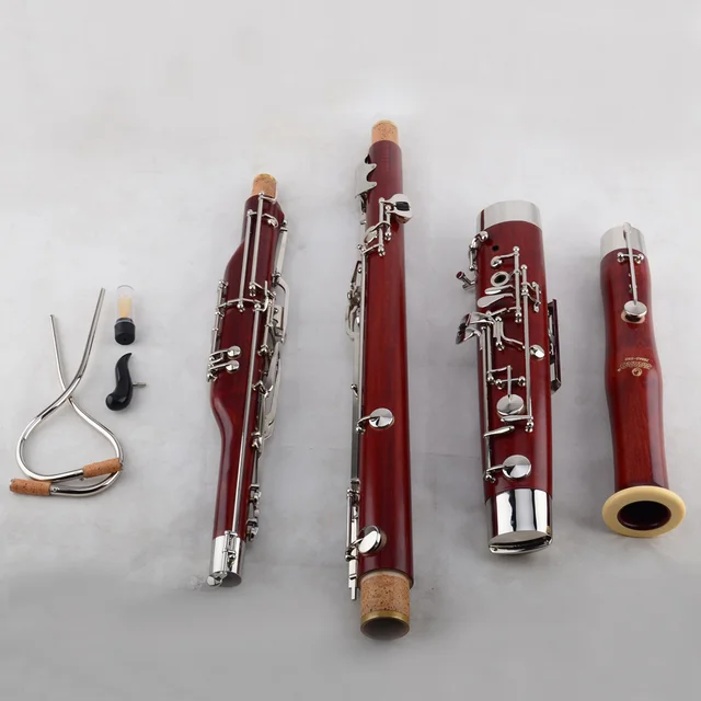 Cheap Free shipping High Quality Professional C tone Maple wood Bassoon wood instrument with Bassoon reeds and Hard leather case