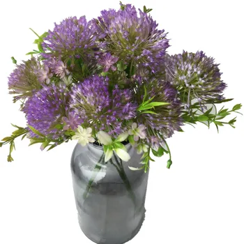 

10pcs soft plastic dandelion flower Five Heads/bunch artificial flowers plastic Hydrangea bunch flowers 4 Colors