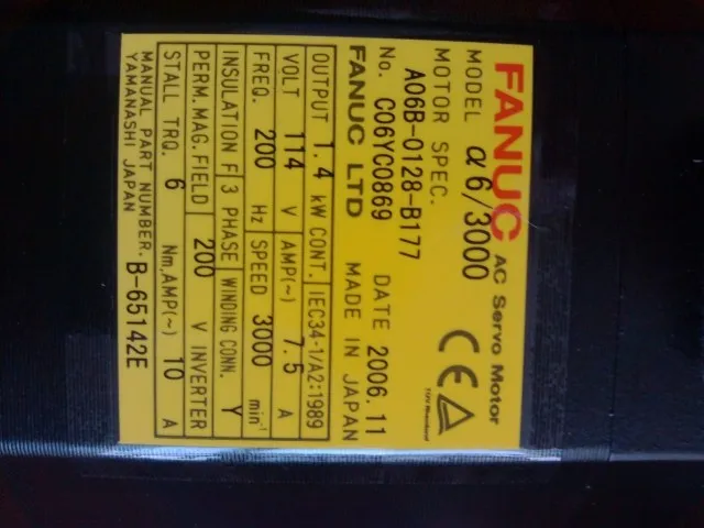 

fanuc A06B-0227-B400 FANUC Alpha 6/3000 AC motor servo motor