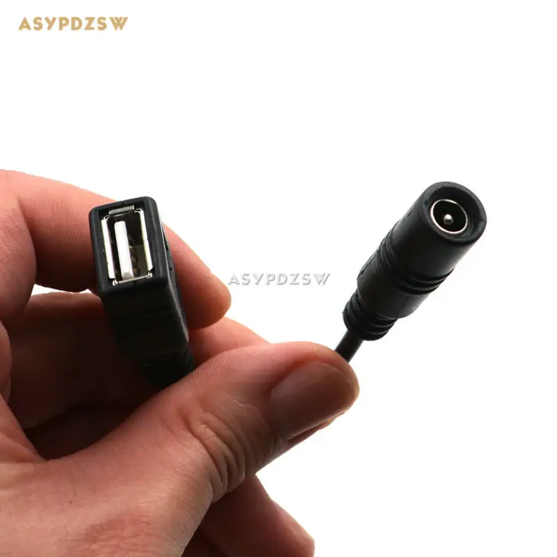 L=10cm DC5.5*2.1mm female to USB female Power adapter cable Linear