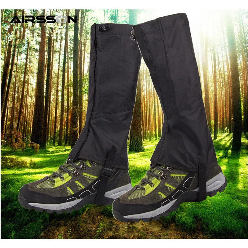 Image 1 Pair Outdoor Ultra light Durable Waterproof Breathable Climbing Hiking Snow Extended Legging Gaiters Boots Shoes Cover Black