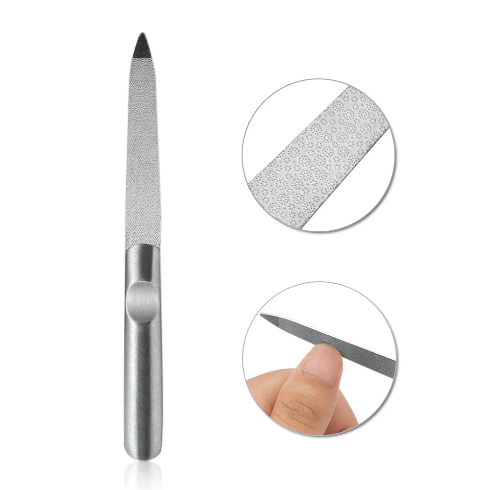 

Nail File Stainless Steel Limas De U As Profesionales Limes A Ongles Professionnelles Buffer Double Sided Metal Sanding Grits