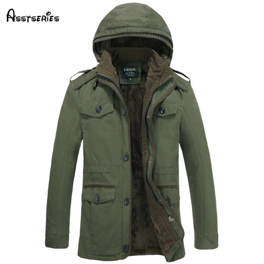 Free Shipping Men Autumn Winter Outwear Jackets Top Quality Coats Casual Cotton Plus Size D170 | Мужская одежда