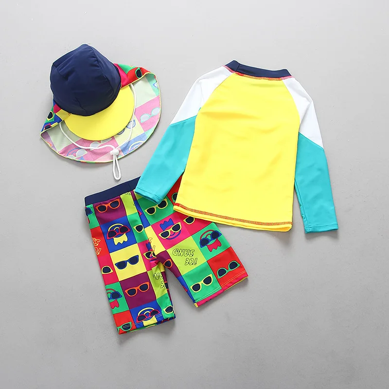 Online Badeanzüge für Kinder Zwei Stück Rash Guards Jungen Bademode Sonnenschutz Lange Ärmeln Rashguard Badehose Badeanzüge