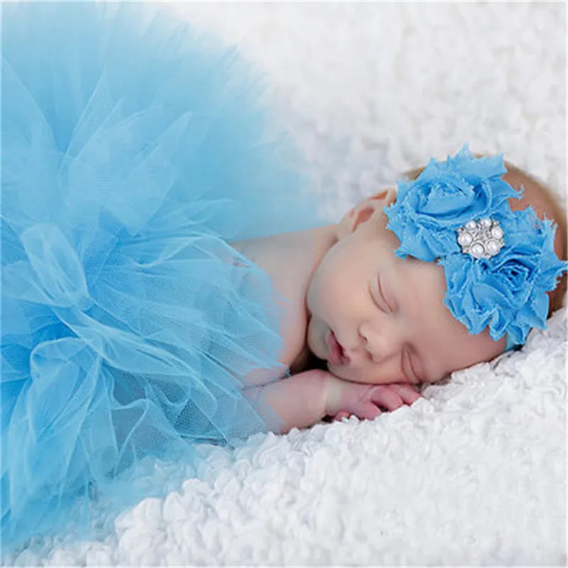 Детская юбка-пачка для новорожденных; костюм принцессы для фотосессии; детская юбка-пачка; повязка на голову; аксессуары для фотографирования новорожденных - Цвет: 1