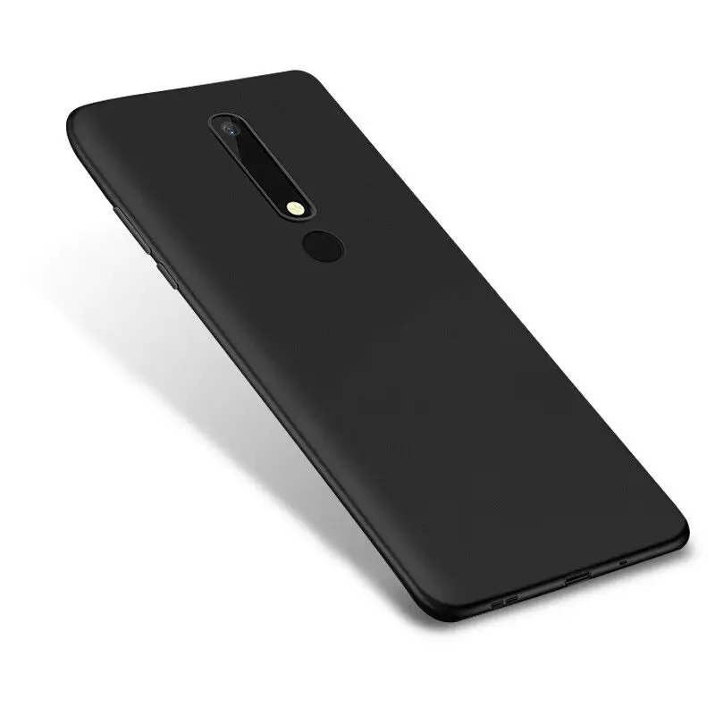Чехол для телефона для Nokia 6 7 7,1 6,1 5,1 плюс ультра тонкий ТПУ Мягкий силиконовый чехол для задней крышки для Nokia 3 5 9X5X6X7 Funda - Цвет: Black