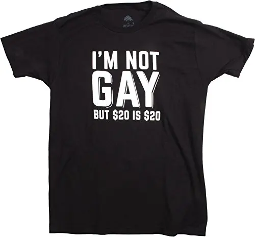 Printed Pure Cottons Mens Short Im Not Gay Funny Offensive Humor Bachelor Party Unisex T