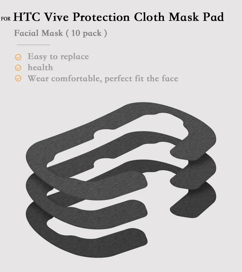 

(10 pack) Protection Cloth Mask VR Pad For Htc Vive headset VR Virtual Reality Accessories Original