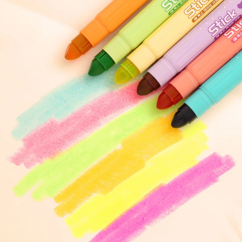 6pcs/lot Highlighter pen markers pastel liquid chalk marker marcadores