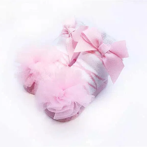 Пышные носки из тюля для новорожденных носки для маленьких девочек хлопковые детские кружевные носки рождественские носки принцессы для маленьких девочек с бантами, милые розовые - Цвет: F