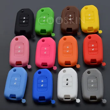 

100pcs/lot silicone 2 Buttons car Key Case cover For HONDA CRV New Accord 2 9 Jade Folding Car key case shell set holder