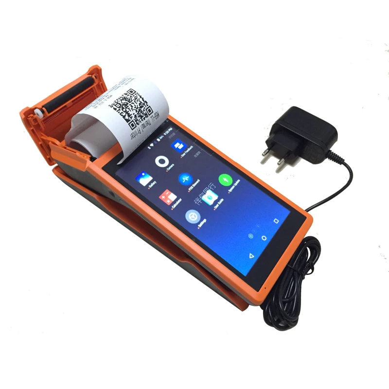 الروبوت 6.0 البسيطة طابعة حرارية بي او اس الباركود ماسحة محطة pos المحمولة سماعة لاسلكية تعمل بالبلوتوث Wifi الروبوت PDA 3G توزيع