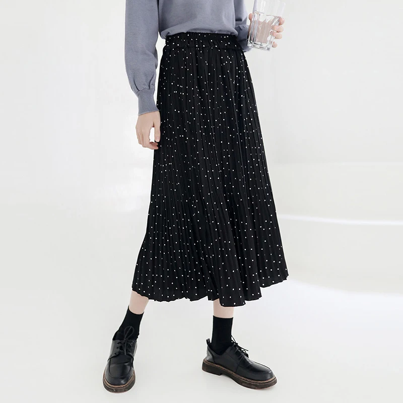 

Recommend! Chiffon Skirt with Lining Elastic Waist Long Skirt Spring Summer Jupe Longue Falda Larga Gonne Gonna Saia
