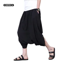 Большие размеры, M-5XL, китайский стиль, мужские брюки с заниженным шаговым швом, летние мужские модные повседневные свободные шаровары в стиле панк