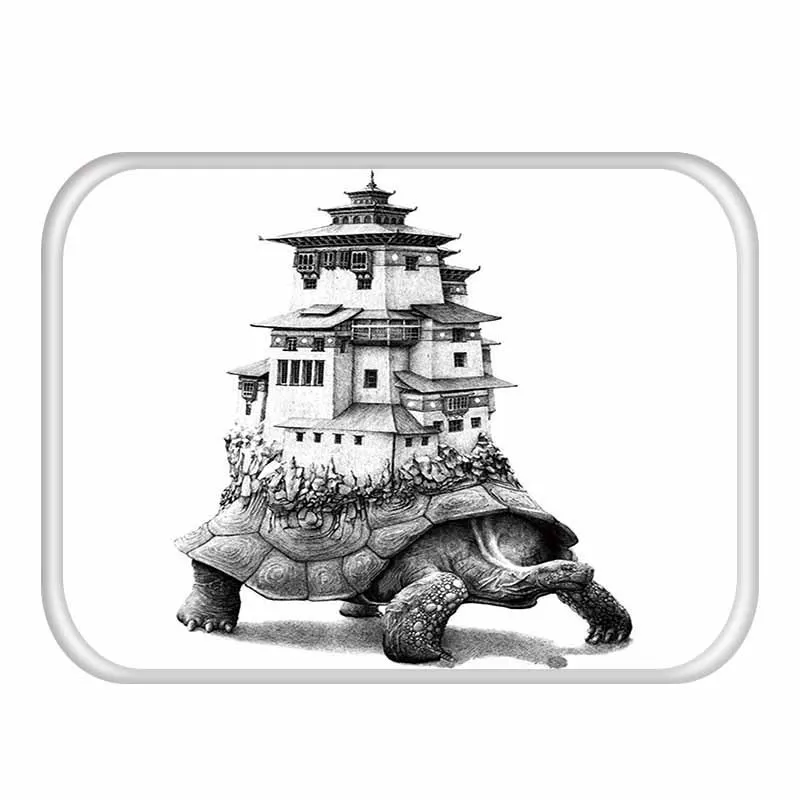 Welcome Area rug Bathroom Kitchen Carpets Animal Printed Doormats For Living Room Badroom Tapete Anti Sand Beach Mat