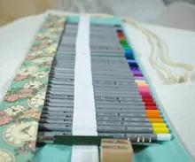 24/36/48 Aquarelle Crayons Coloré Artpack; Rouleau Crayon Cas Rouleau Poche Poche Paquet avec Gomme, Sharpner et Extender