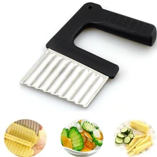 Knife Slicer Potato Wavy-Cutter Kitchen-Gadgets Vegetable-Cutting French Fries Stainless-Steel