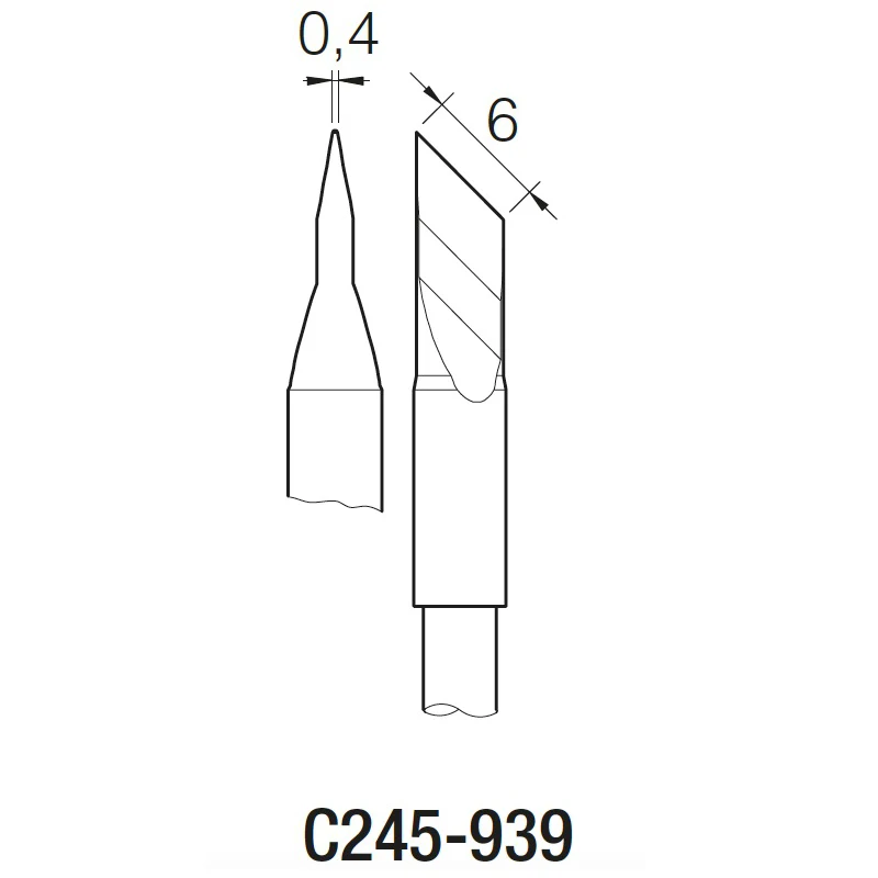 Оригинальные JBC C245-939 ПАЯЛЬНЫЕ НАКОНЕЧНИКИ для CD-2BE паяльной станции и высокого качества